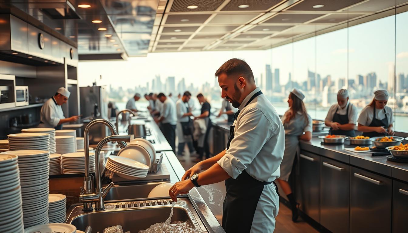 lavador de louça no exterior