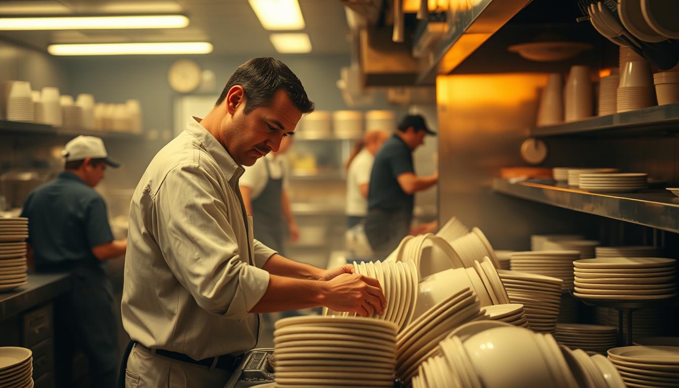 rotina de lavador de louça