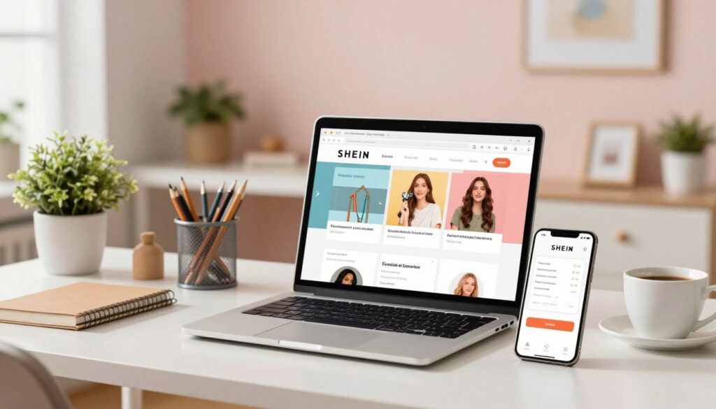 cadastro SHEIN configurações de conta