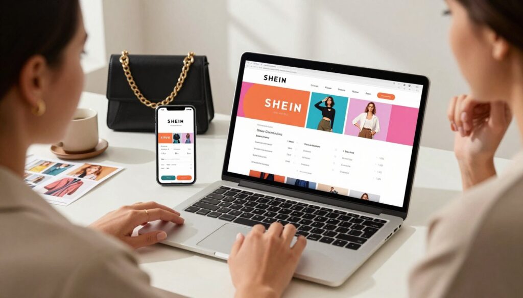 configuração de conta SHEIN